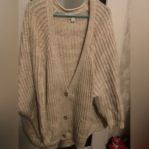 Plus Size Cream Cardigan